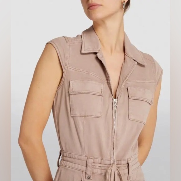 Paige Sloane Belted Utility Jumpsuit in Vintage Mauve Dune – Size 4 | NWT - Picture 7 of 10